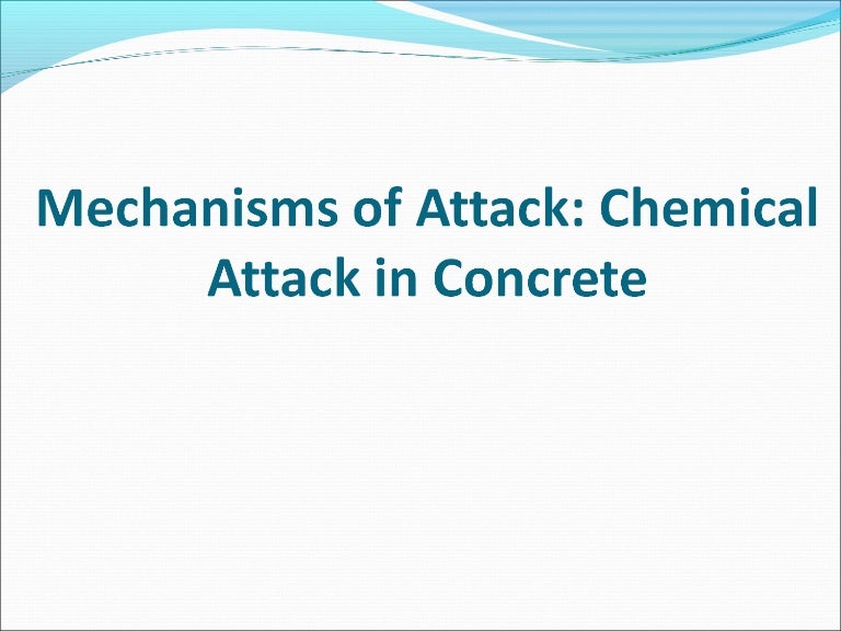 Chemical attack in concrete