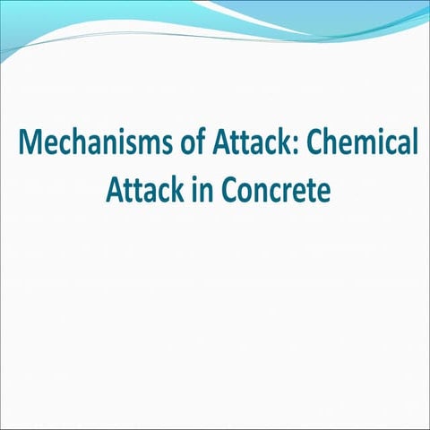Chemical attack in concrete