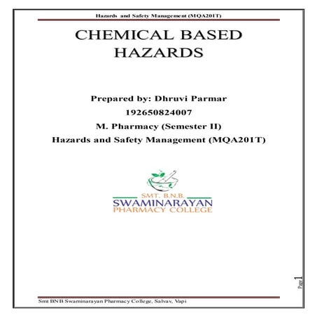 Chemical based hazards word