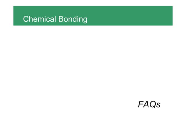 Chemical Bonding