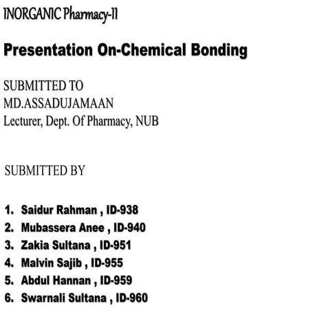 Chemical bonding
