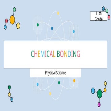 Chemical Bonding in Physical Science grade 11