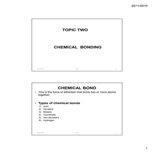 Chemical bonding part 1