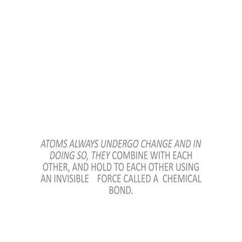 Chemical bonds