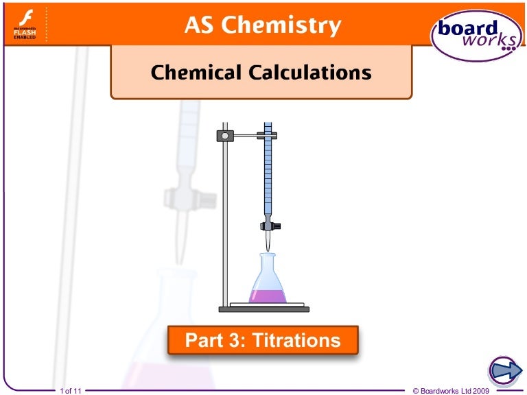Chemical calculations part 3 titrations