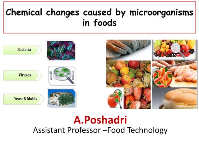 Chemical changes caused by microorganisms in foods