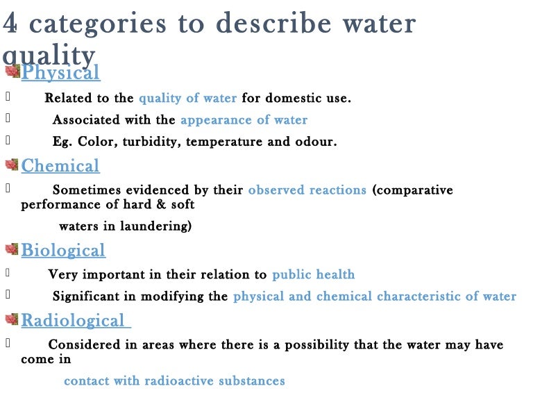 Chemical Characteristics Of Wastewater