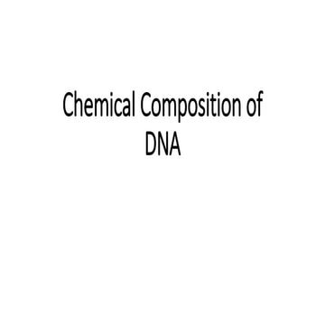 Chemical composition of dna