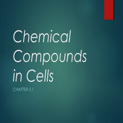 Chemical compounds in cells