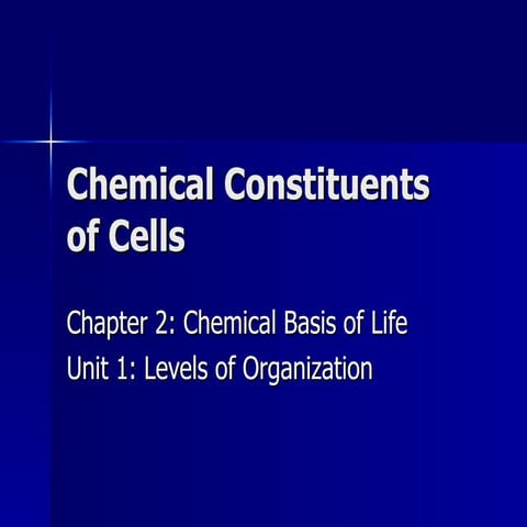 Chemical constituents of_cells