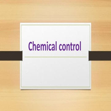 Chemical control
