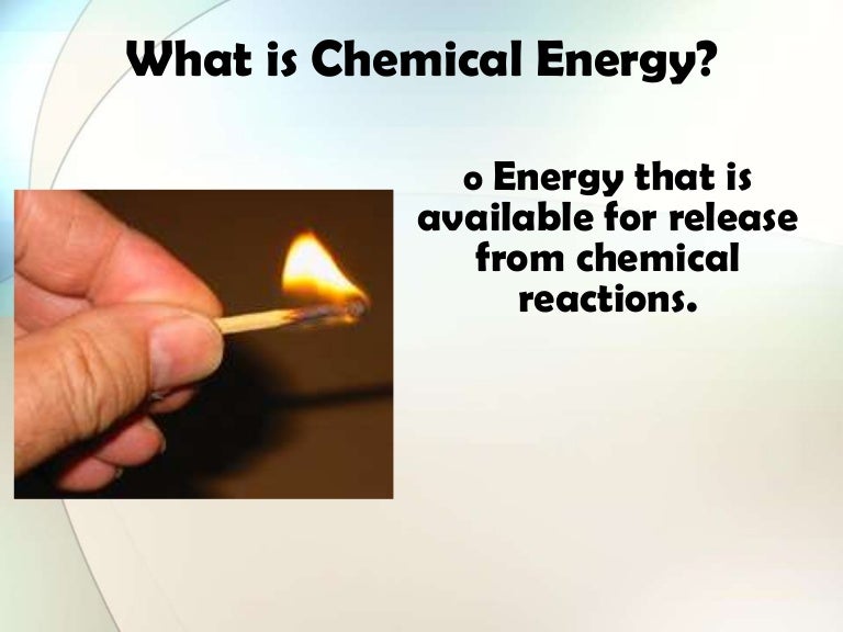 Chemical energy
