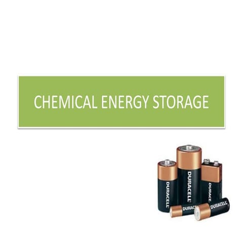 Chemical energy storage