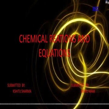 Chemical equation & reactions