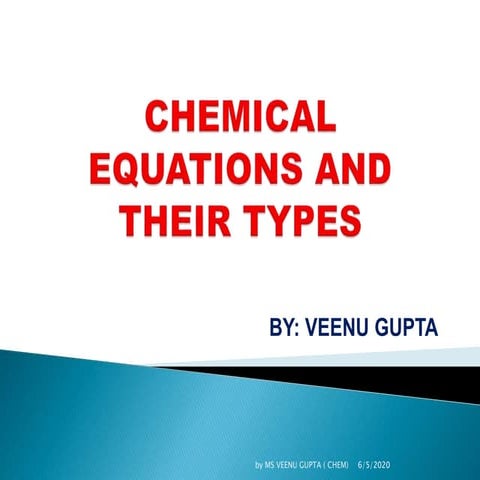 Chemical equations and their types