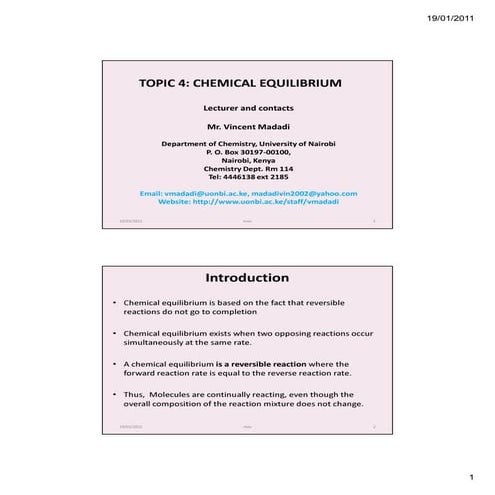 Chemical equilibrium