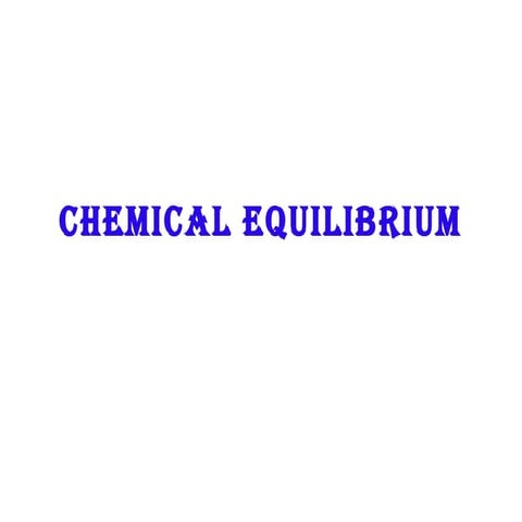 Chemical equilibrium