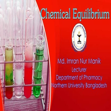 Chemical equilibrium manik