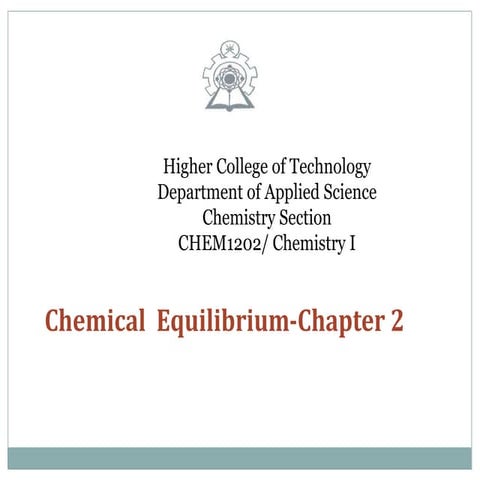 Chemical equilibrium srp