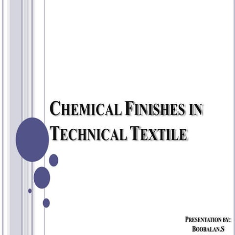 Chemical finishing in technical textile