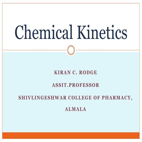Chemical kinetics