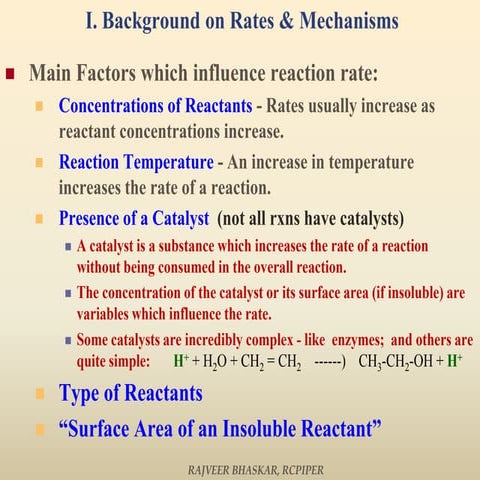 Chemical kinetics