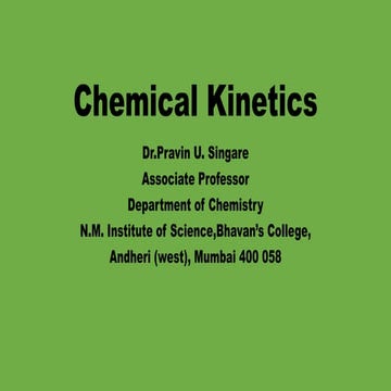 Chemical kinetics 2