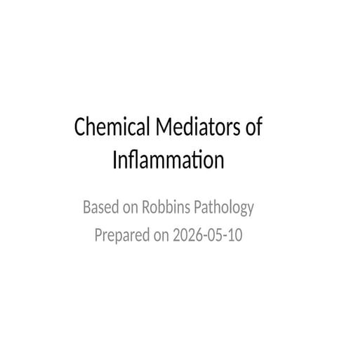 Comprehensive Overview of Chemical Mediators in Inflammation and Their ...