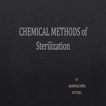 Chemical methods of sterilization