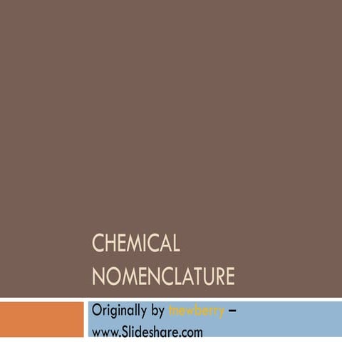 Acid and Ionic Nomenclature