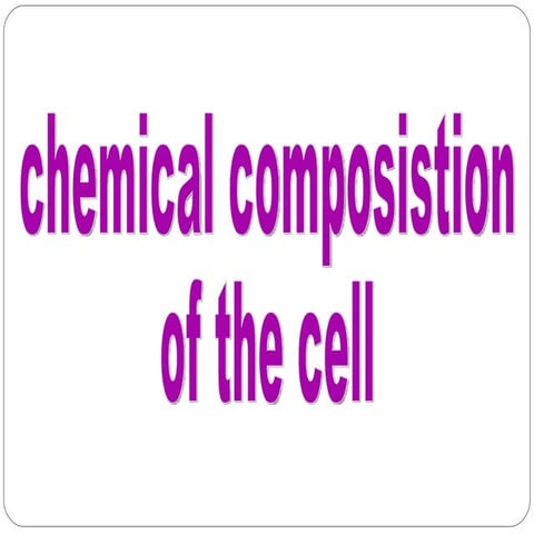 Chemical Of The Cell