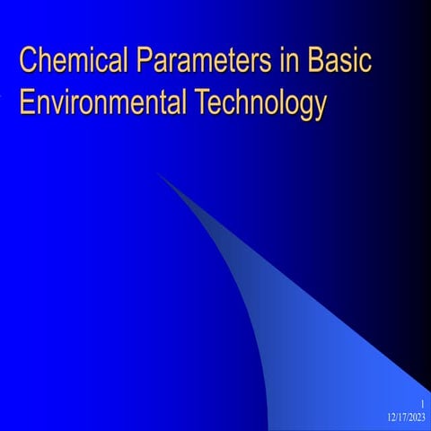 Chemical Parameters in Basic Environmental Technology-1.ppt