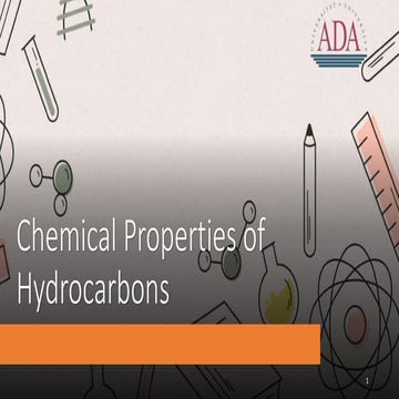 Chemical properties of hydrocarbons