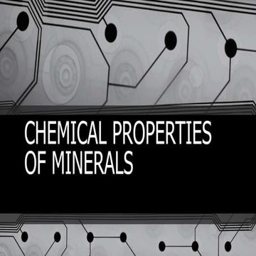 Chemical properties of minerals