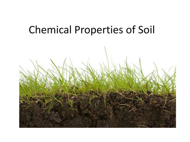 Chemical properties of soil