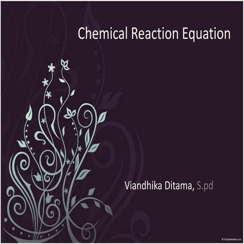 Chemical reaction equation