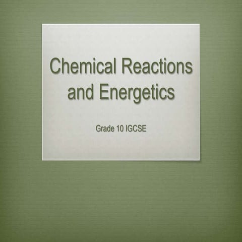 Chemical reactions