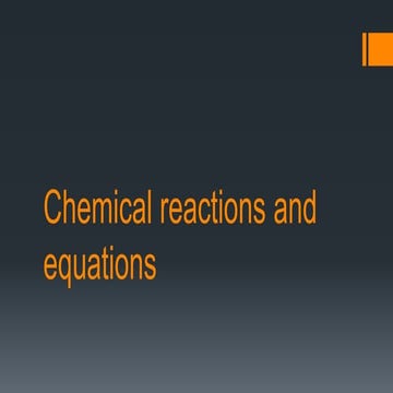 Chemical reactions and equations class 10 CBSE