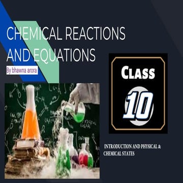 Chemical reactions and equations
