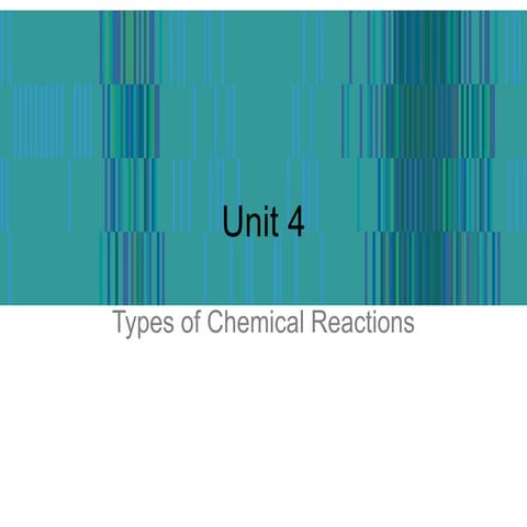 Types of Chemical Reactions