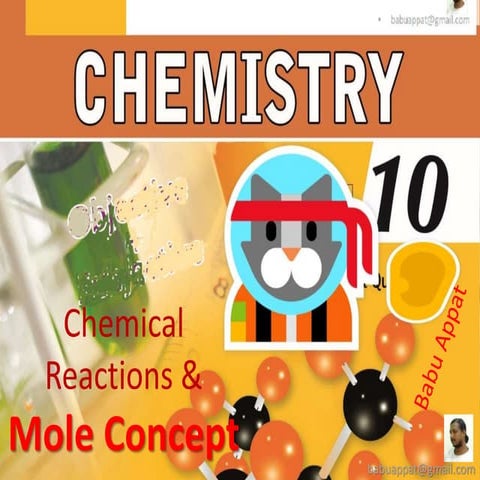 Chemical Reactions & Mole Concept 10th Std Chemistry