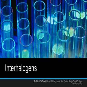 Chemical reactions of interhalogens