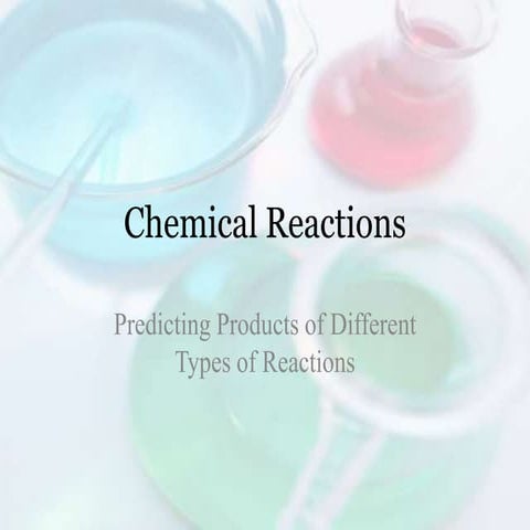 Synthesis and Decomposition Reactions