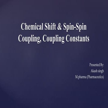 Chemical shifting in Infrared Spectroscopypptx