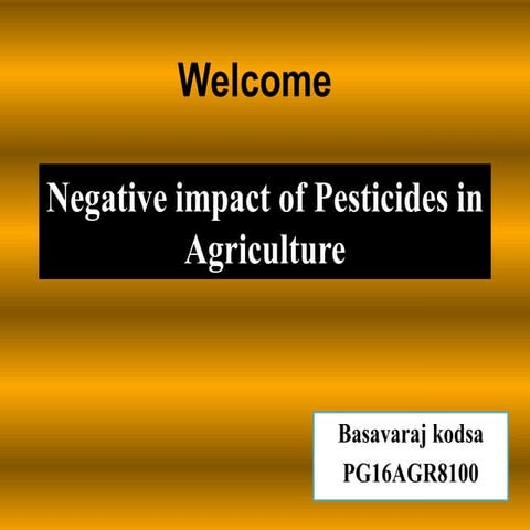 negative impact of pesticide usage in agriculture