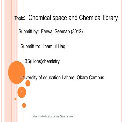 Chemical space & chemical library