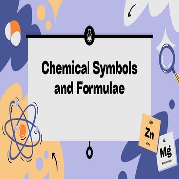 Chemical Symbols and Formulae for Elements and Compounds Education ...