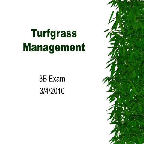 Chemical Training Turfgrass Management