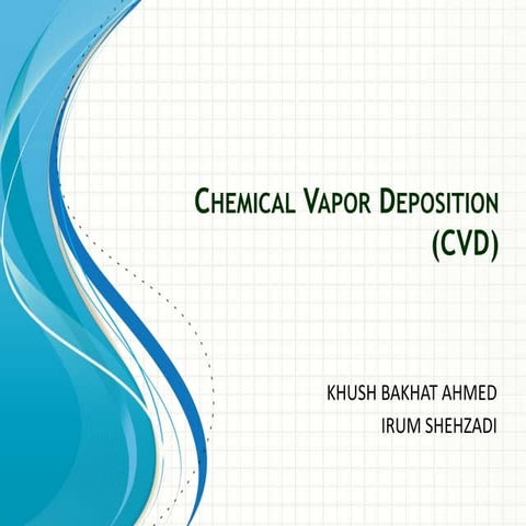 Chemical vapor deposition (cvd)