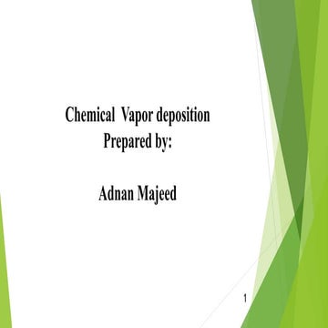 Chemical vapor deposition and its types 120589